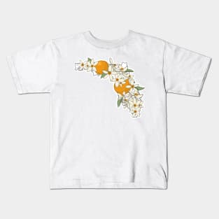 Florida and State Flower the Orange Blossom Kids T-Shirt